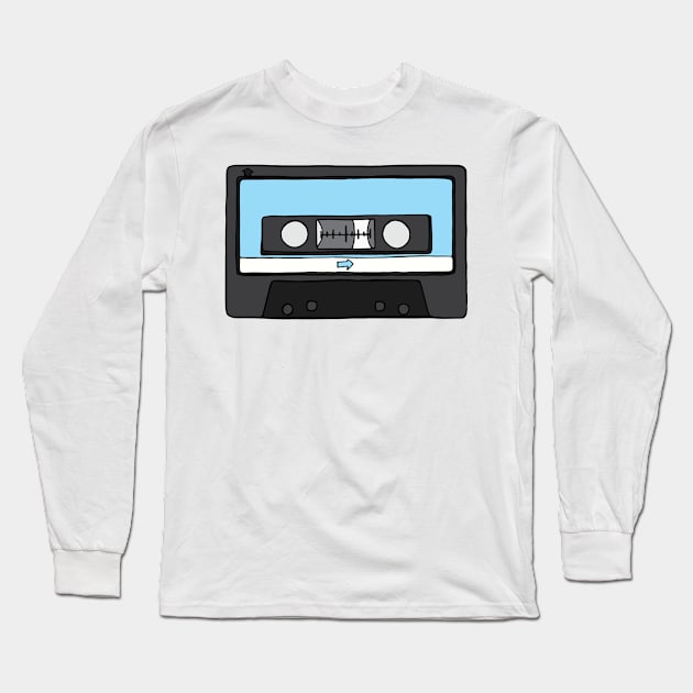 Cassette Music Tape Long Sleeve T-Shirt by murialbezanson